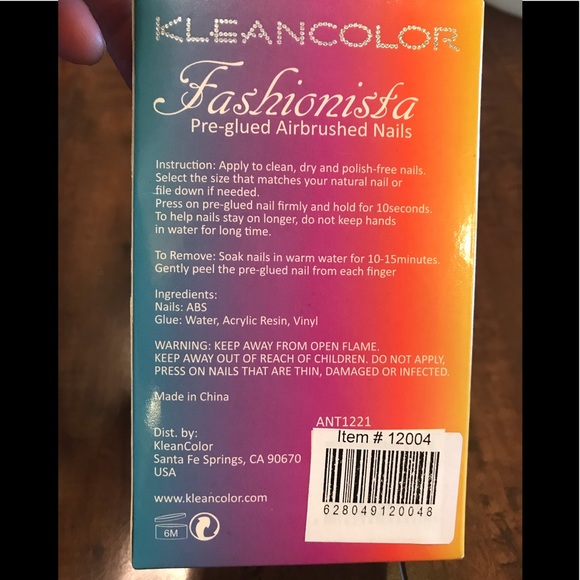 NEW Kleancolor Fashionista Pre-glued Airbrushed Nails - Picture 4 of 6